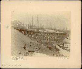 Northern Pacific bridge number 16 at Stampede Pass, Washington Territory, 1887.