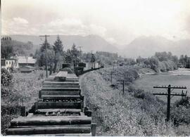 Great Northern Railway freight cars in Washington, undated.