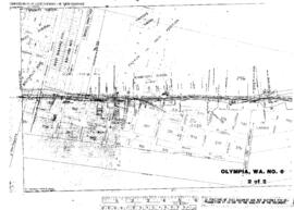 Plat Map of Northern Pacific Facilities at Olympia, Washington, 1918