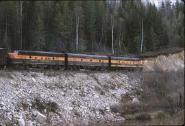 Great Northern Diesel Locomotive 454D, 462C, 462D at Newport, Idaho, 1968