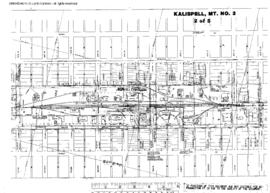 Plat Map of Great Northern Facilities at Kalispell, Montana, 1961