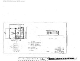 Great Northern Engineering Drawing, Depot at Sedro-Woolley, Washington, 1956