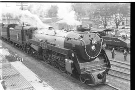 Canadian Pacific Railway steam locomotive 2860 at Chehalis, Washington on March 20, 1977.