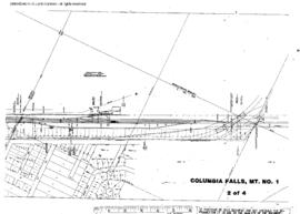 Plat Map of Great Northern Facilities at Columbia Falls, Montana, 1959