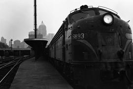 Pennsylvania Railroad diesel locomotive 6893 at Pittsburg, Pennsylvania on July 13, 1964.