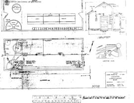 Northern Pacific Engineering Drawing, Lunch and Locker Building at Lewiston, Idaho, 1950