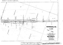 Plat Map of Northern Pacific Facilities at Waterman, Oregon, 1917