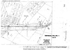 Plat Map of Great Northern Facilities at Republic, Washington, 1963