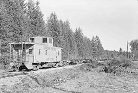 Weyerhaeuser Company Steel Caboose Number 25320 at Western Junction, Washington in June 1975.