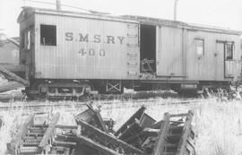 Seattle Municipal Railway Number 400 at the Georgetown carbarn, Seattle, Washington, 1940.