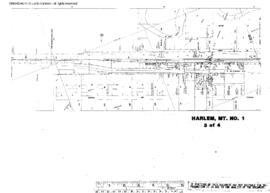 Plat Map of Great Northern Facilities at Harlem, Montana, 1960