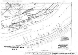 Plat Map of Great Northern Facilities at Great Falls, Montana, 1932