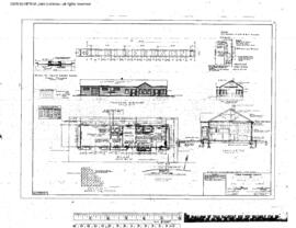Great Northern Engineering Drawing, Depot at Culbertson, Montana, 1954