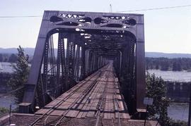 Burlington Northern Columbia river bridge.at Vancouver, Washington, in 1982.