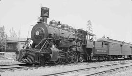 Peninsular Railway Company Steam Locomotive Number 3 at Shelton, Washington, circa 1938.