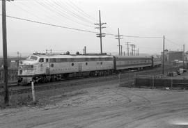 Amtrak diesel locomotive 9945 at Tacoma, Washington in March 1973.