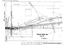 Plat Map of Great Northern Facilities at Falls Yard, Montana, 1918