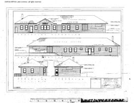 Great Northern Engineering Drawing, Depot at Bieber, California, 1965
