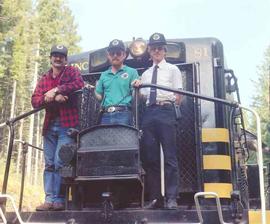 Lewis & Clark Railway Passenger Train at Moulton Falls, Washington in October, 1988.