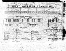 Great Northern Engineering Drawing, Commissary Building at King Street Coach Yard at Seattle, Was...