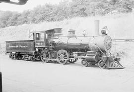 Northern Pacific steam locomotive 684 at Tacoma, Washington, in 1953.