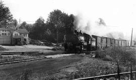 Pacific Coast Railroad freight train at Renton, Washington in 1951.