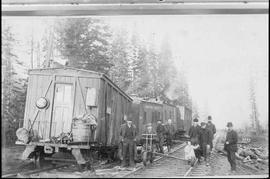 Northern Pacific workers at McGinness Ranch, Washington Territory, circa 1887.