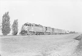 Burlington Northern diesel locomotive 2514 at Rochester, Washington in 1975.