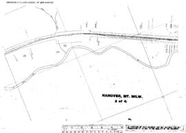 Plat Map of Milwaukee Road Facilities at Hanover, Montana, 1945