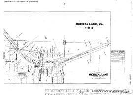 Plat Map of Northern Pacific Facilities at Medical Lake, Washington, 1955