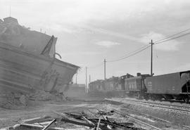 Burlington Northern diesel locomotive 2517 at Tacoma, Washington in 1973.