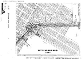 Plat Map of Milwaukee Road Facilities at Butte, Montana, 1916