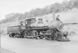 Northern Pacific steam locomotive 684 at Tacoma, Washington, in 1953.