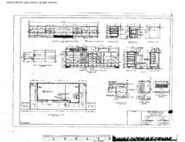Great Northern Engineering Drawing, Depot at Harlem, Montana, 1955