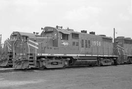 Missouri Pacific Railroad diesel locomotive 1956 at Alexandria, Louisiana on June 22, 1978.