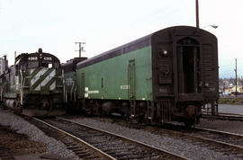 Burlington Northern Railroad Company diesel locomotive 4368 at Portland, Oregon in 1978.