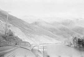 Northern Pacific Vista-Dome North Coast Limited at Hillside, Washington, in 1962.