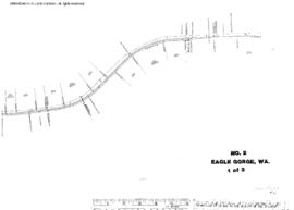 Plat Map of Northern Pacific Facilities at Eagle Gorge, Washington, undated