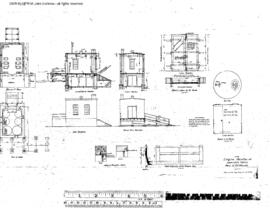Northern Pacific Engineering Drawing, Oil House at Lewiston, Idaho, 1914