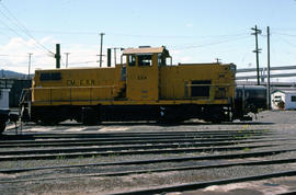 Curtis, Milburn & Eastern Railroad diesel locomotive 684 at Portland, Oregon in 1980.