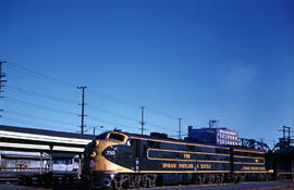 Spokane, Portland and Seattle Railway diesel locomotive 750 at Portland, Oregon in 1961.