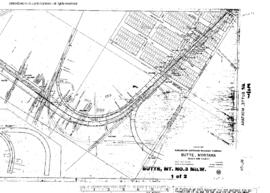 Plat Map of Milwaukee Road Facilities at Butte, Montana, 1916