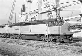 Amtrak diesel locomotive 539 at Seattle, Washington on August 22, 1973.
