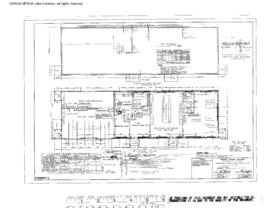 Pacific Coast Railroad Engineering Drawing, Service Building at Seattle, Washington, 1967