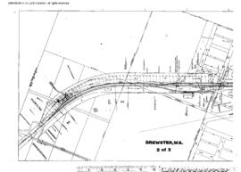 Plat Map of Great Northern Facilities at Brewster, Washington, 1965