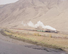 Spokane, Portland & Seattle Railway steam locomotive number 700 at Wymer, Washington in 1990.