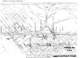 Plat Map of Northern Pacific Facilities at Sumner, Washington, 1937