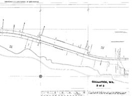 Plat Map of Great Northern Facilities at Chumstick, Washington, 1929