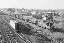 Chehalis Western Diesel Locomotive Number 1629 at Chehalis, Washington in October 1975.