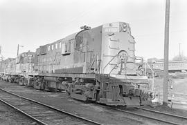 Burlington Northern diesel locomotive 4190 at Vancouver, Washington in 1972.